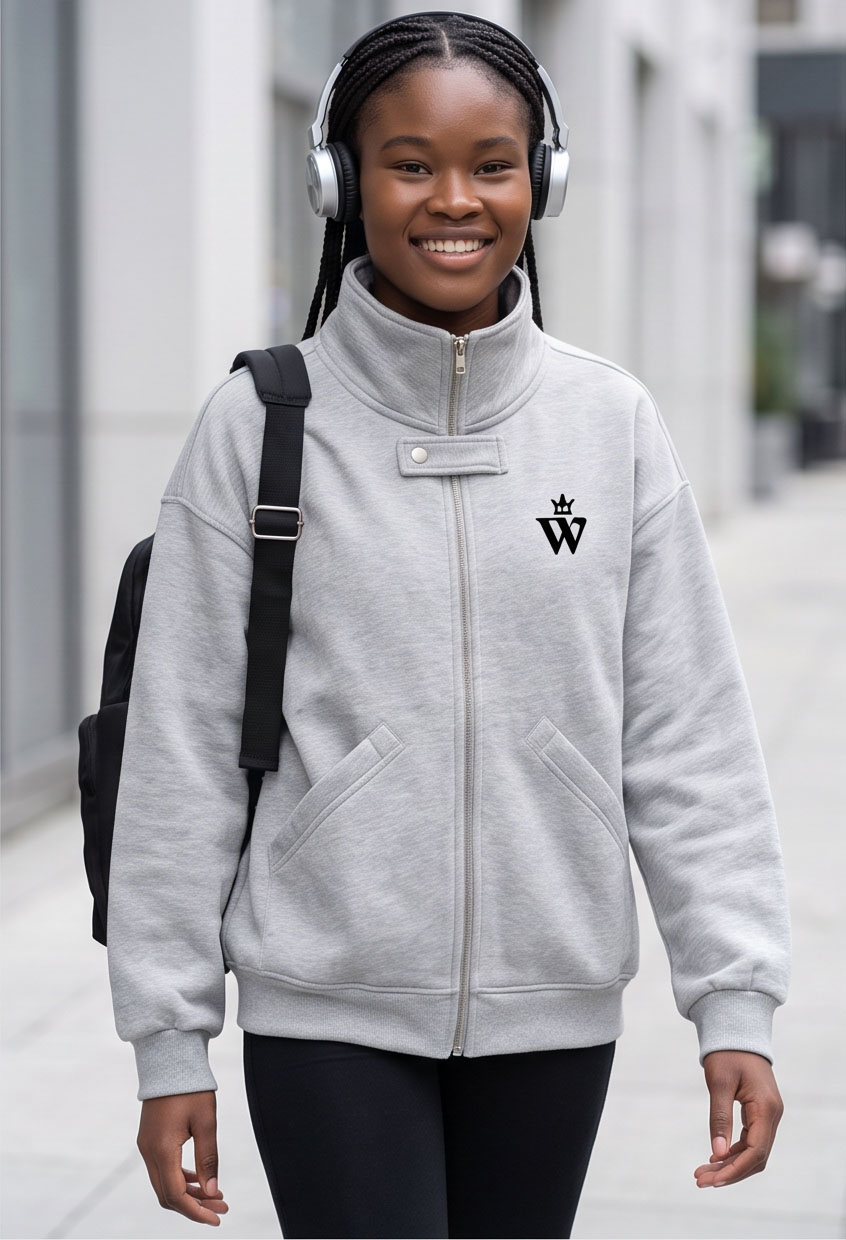 View Relaxed Full-Zip Sweatshirt Jacket image 2