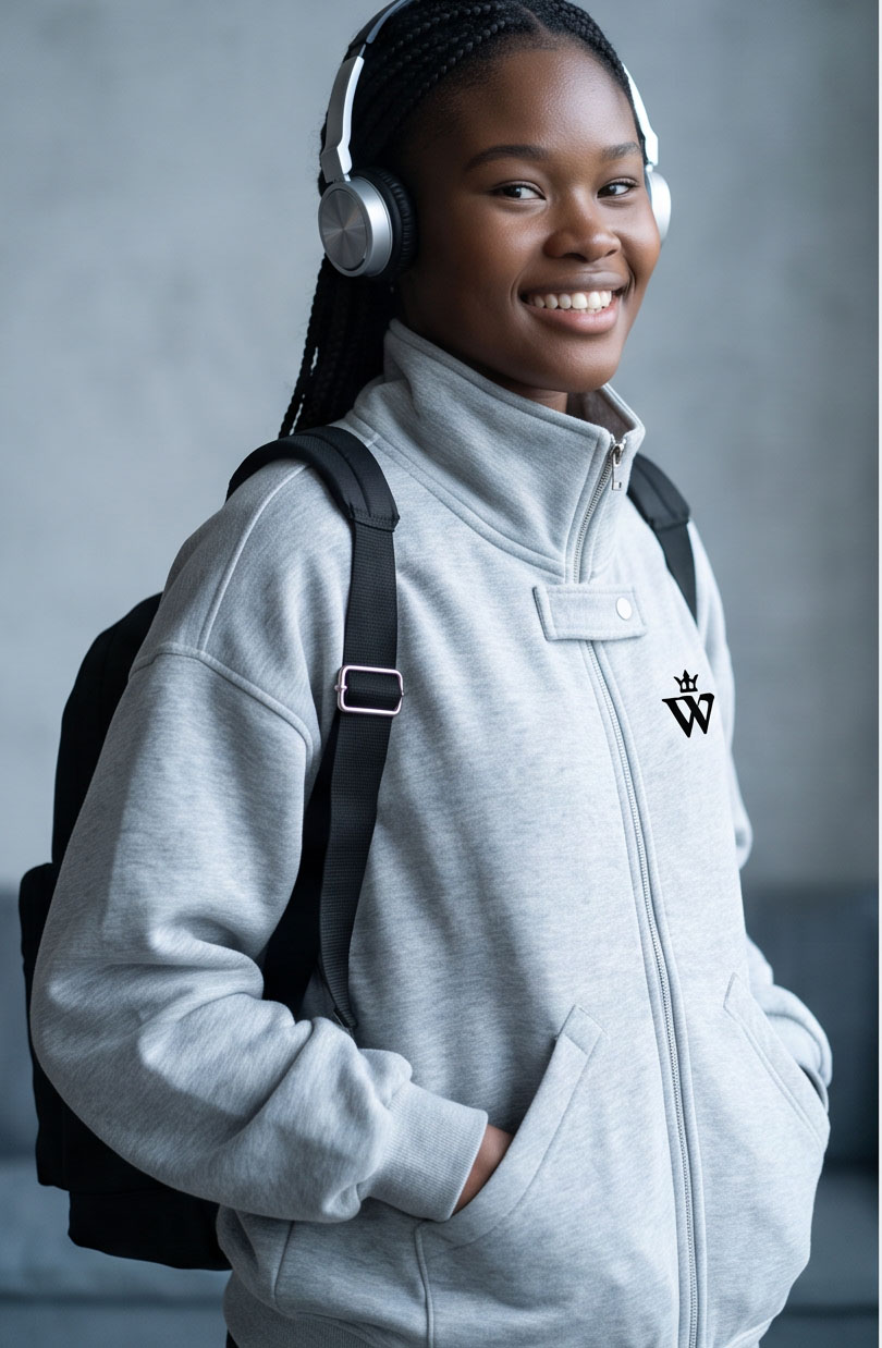 View Relaxed Full-Zip Sweatshirt Jacket image 5