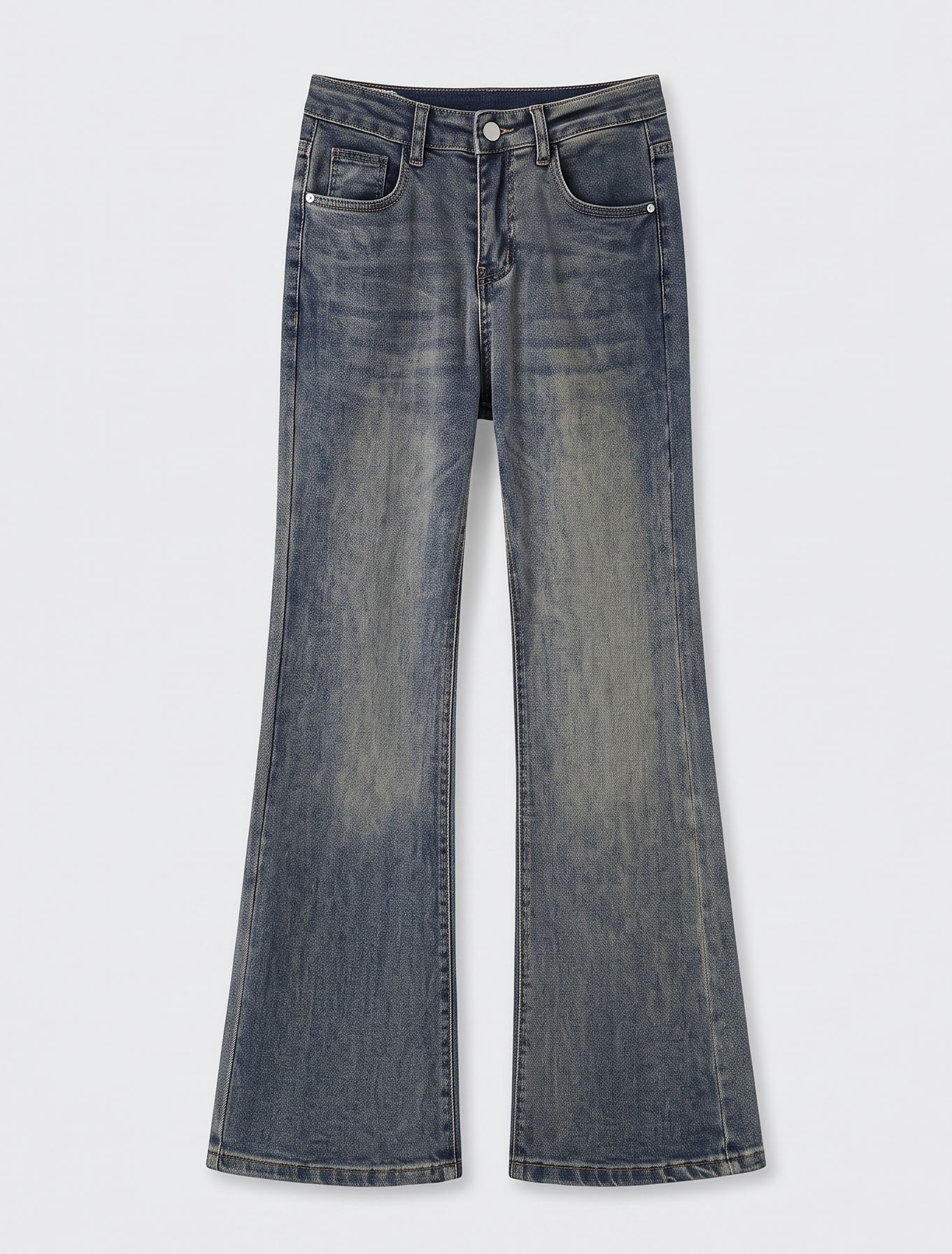 View High-Rise Vintage Wash Subtle Flare Jeans image 7