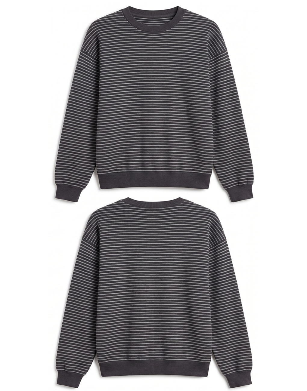 View Relaxed Striped Crewneck Sweater image 3