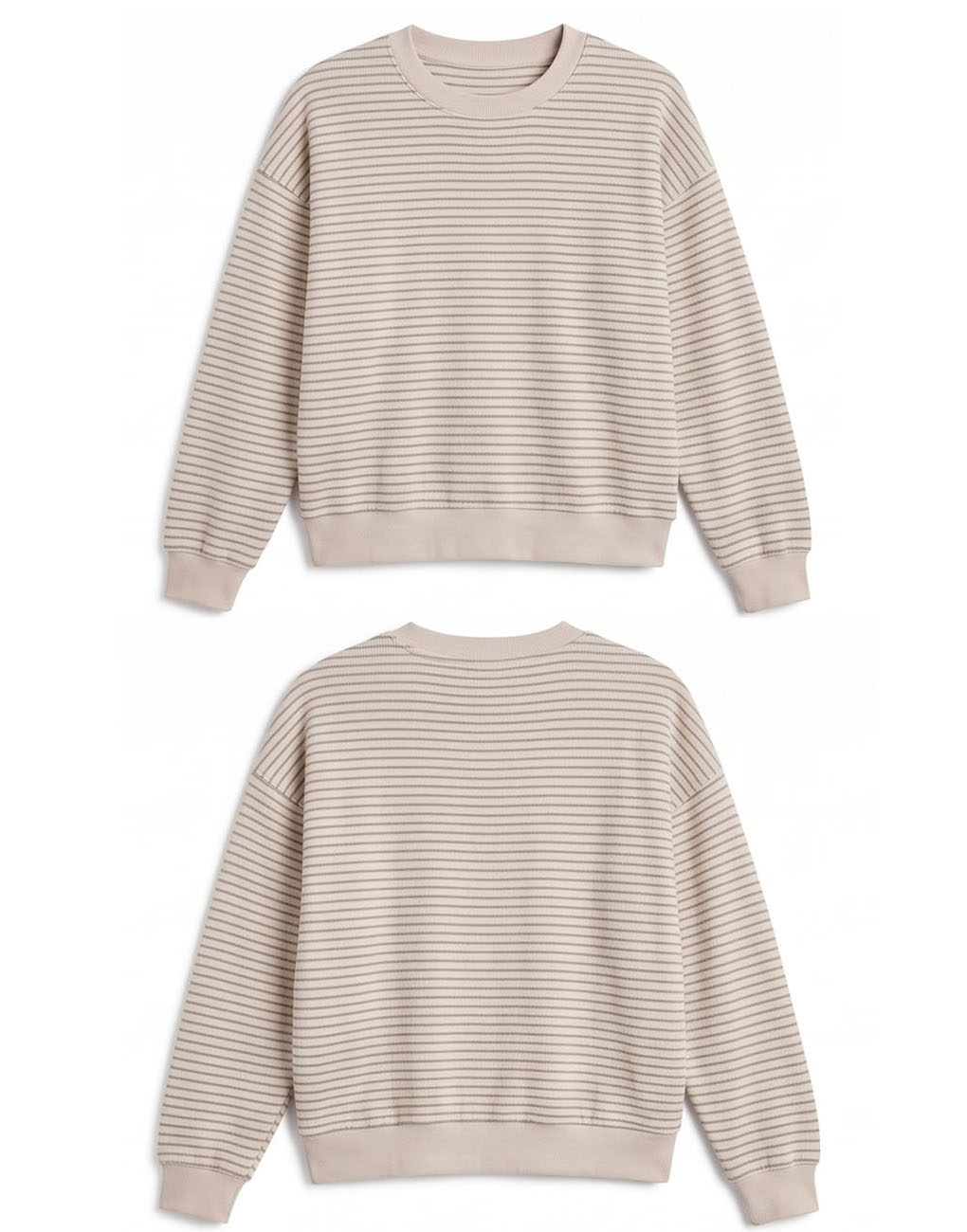 View Relaxed Striped Crewneck Sweater image 2