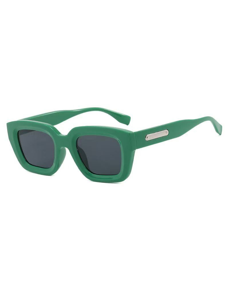 View Retro Chunky Frame Tinted Lens Fashion Sunglasses image 2