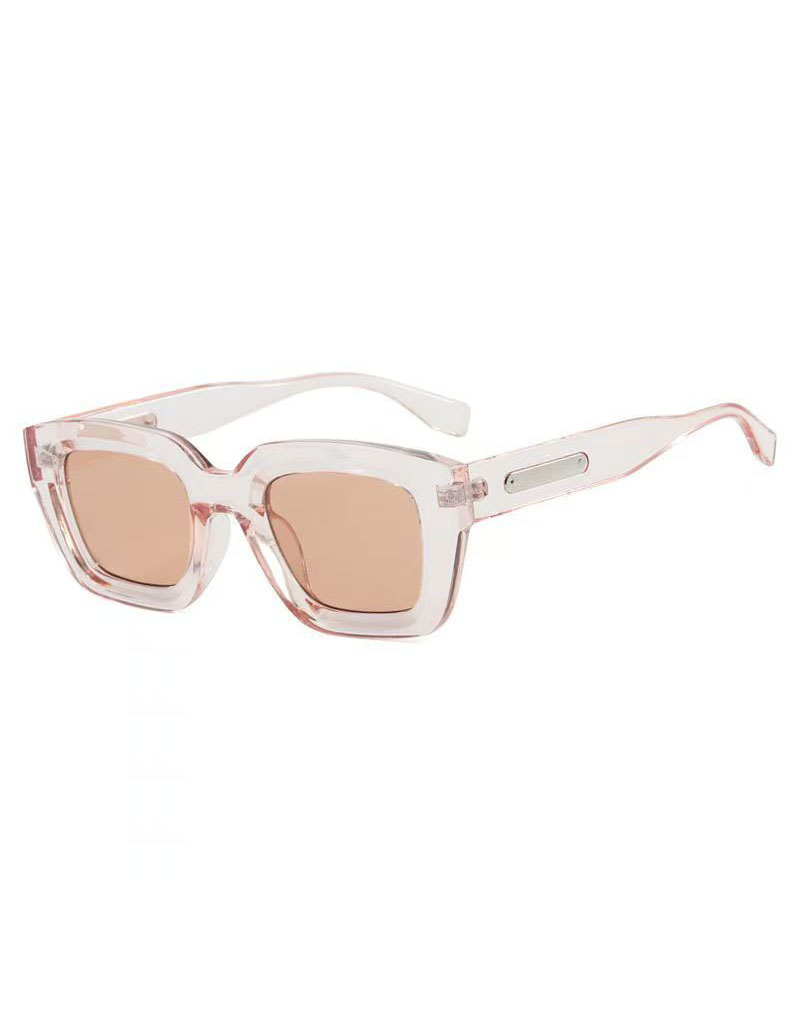 View Retro Chunky Frame Tinted Lens Fashion Sunglasses image 3