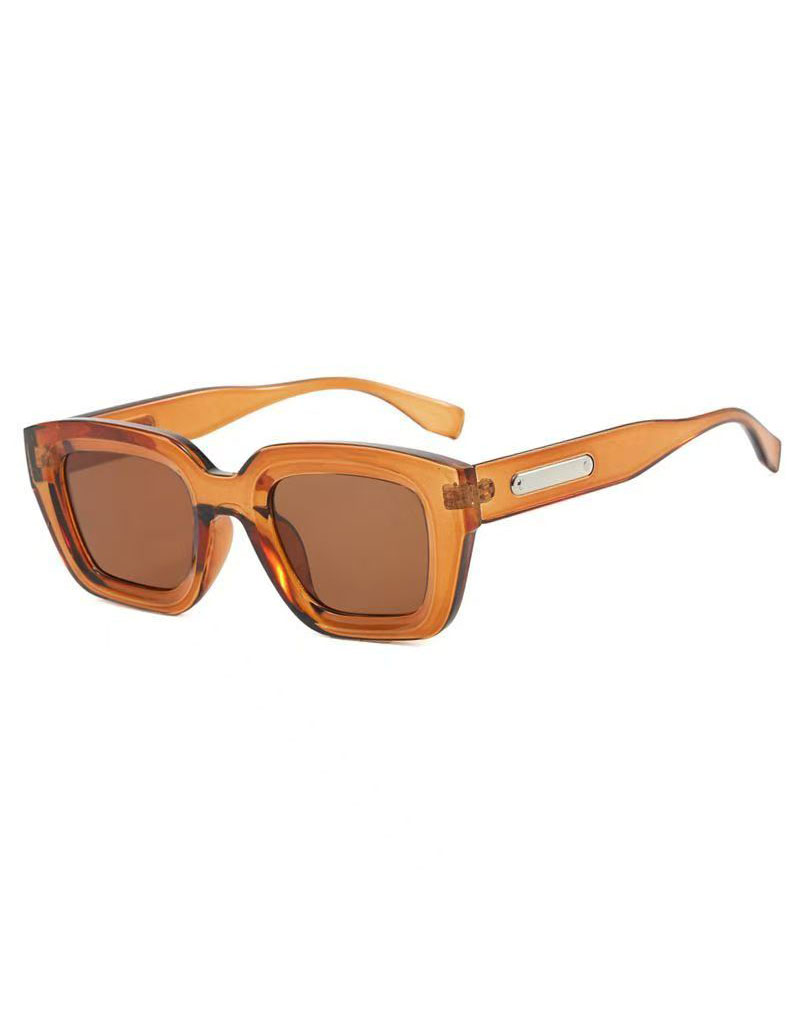 View Retro Chunky Frame Tinted Lens Fashion Sunglasses image 4