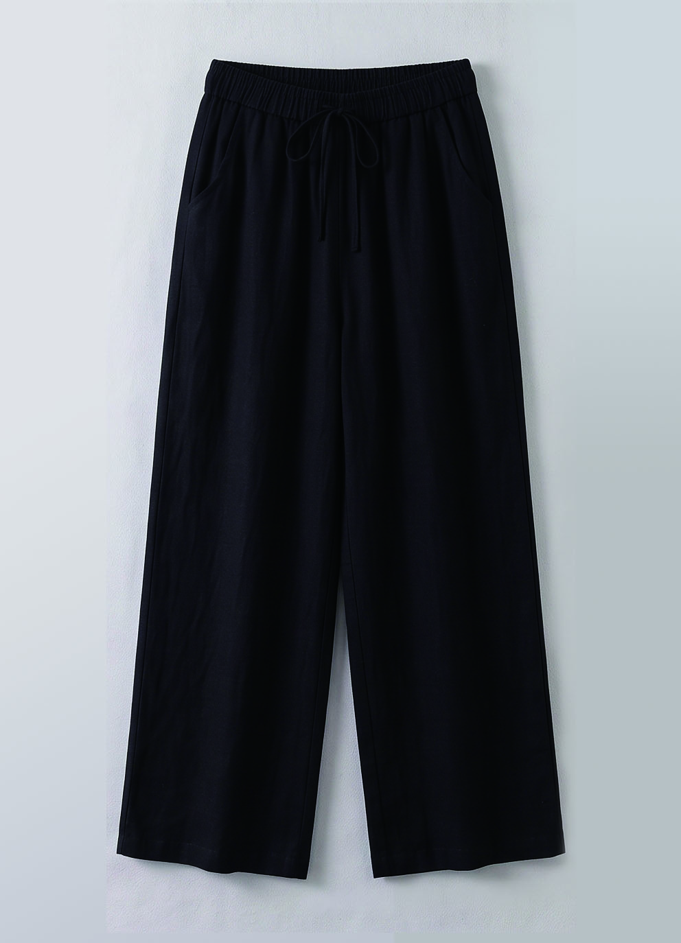 View Relaxed Drawstring Cotton-Linen Wide-Leg Pants image 5