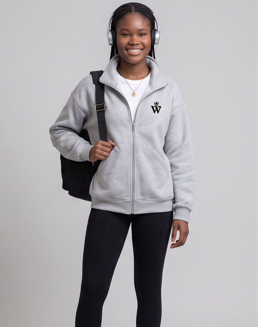 Relaxed Full-Zip Sweatshirt Jacket
