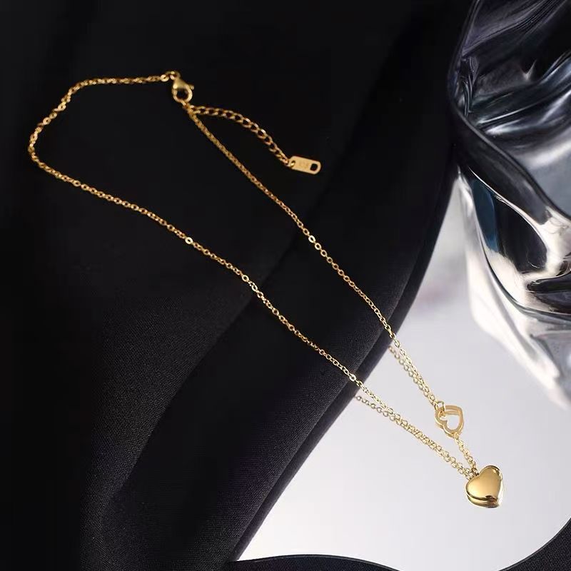 Golden Heart Pendant Necklace