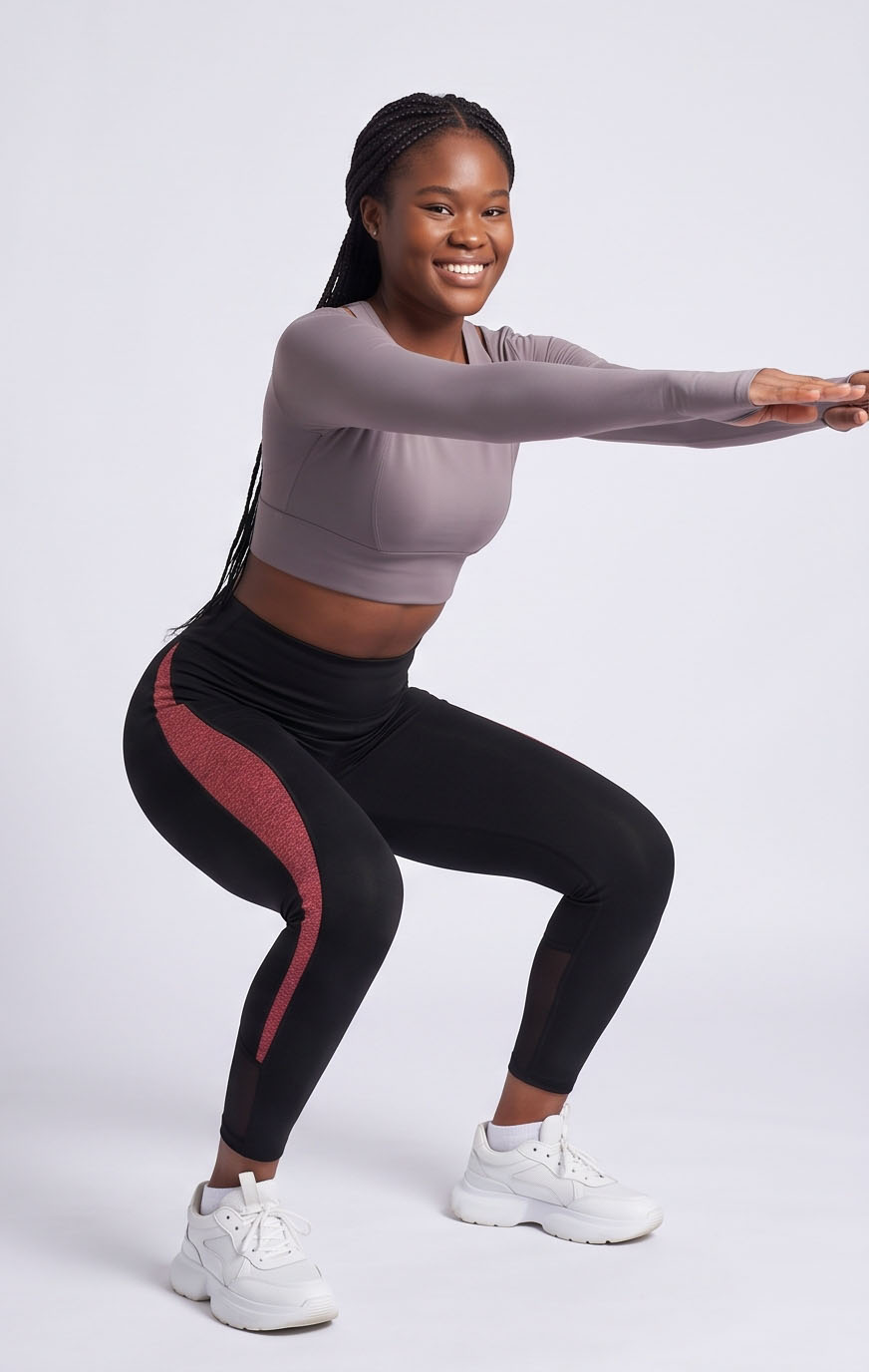 JS8002-High-Rise Mesh Panel Side Stripe Leggings