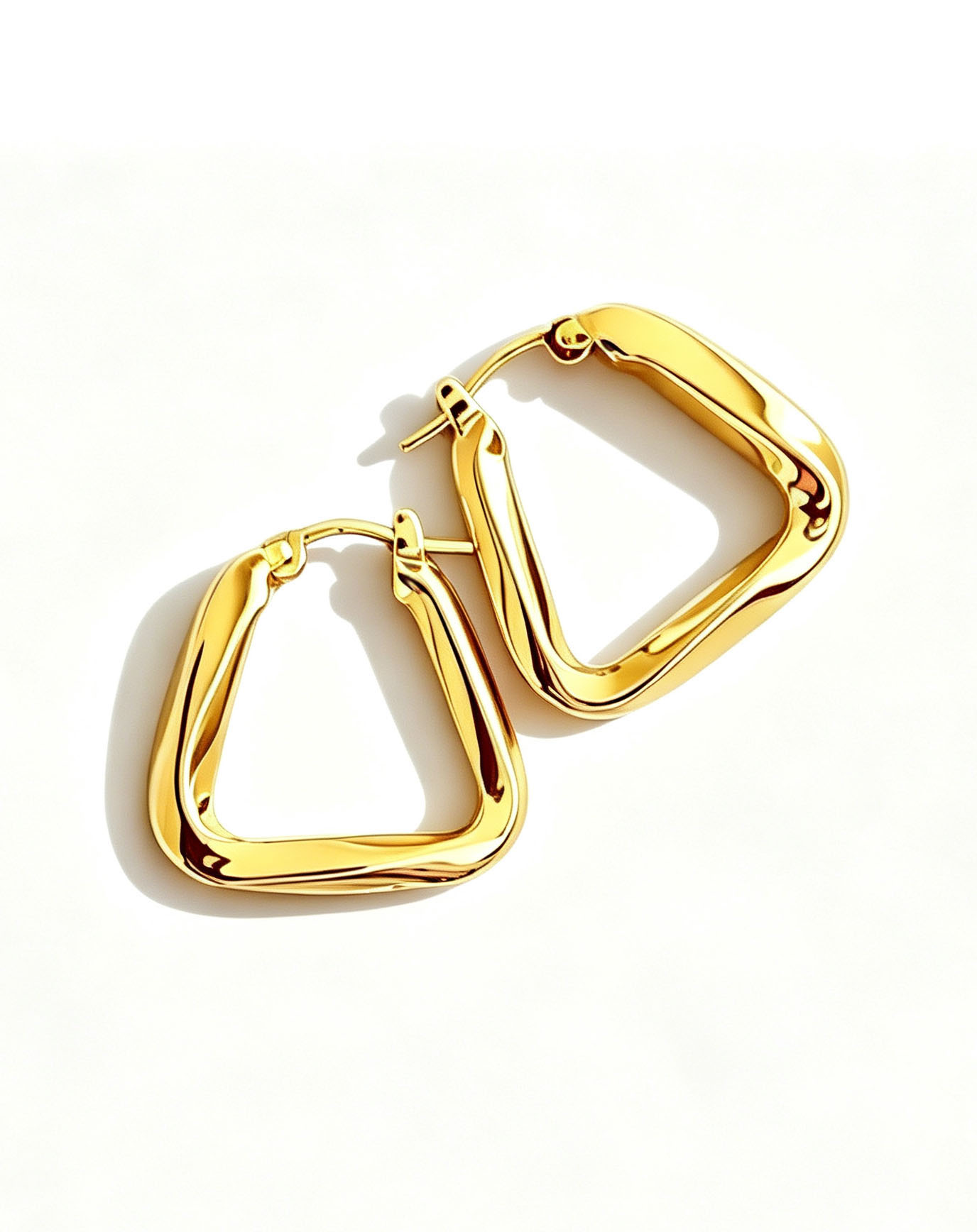 Minimalist Twisted Triangle Hoops